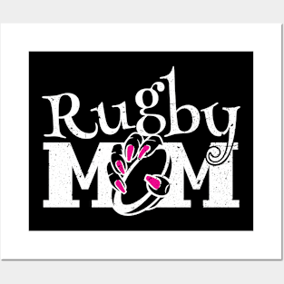 Rugby Mom Funny Women Mommy Mother's Day Distressed Posters and Art